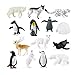 OUKEYI 14PCS Realistic Polar Animals Figurines Mini Arctic Animals Toys Set 12 Inch Plastic Tundra Deer Bear Fox Kids Diorama Birthday Gift - Image 2