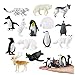 OUKEYI 14PCS Realistic Polar Animals Figurines Mini Arctic Animals Toys Set 12 Inch Plastic Tundra Deer Bear Fox Kids Diorama Birthday Gift - Image 4