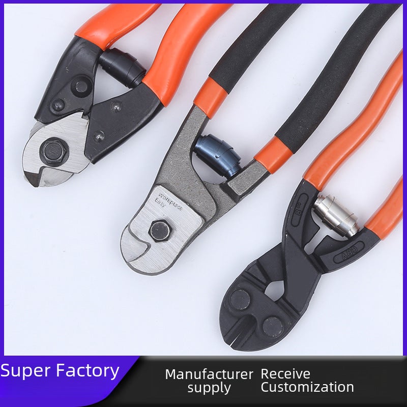 Luwei Tools Wire Rope Scissors 8-inch Bicycle Wire Cutter Brake Wire Cutter Multifunctional Steel Cable Scissors Industrial Grade(Explosions recommend 8 inch red handle wire rope shear card a box of 10 a 70, 0.29kg) - Image 3