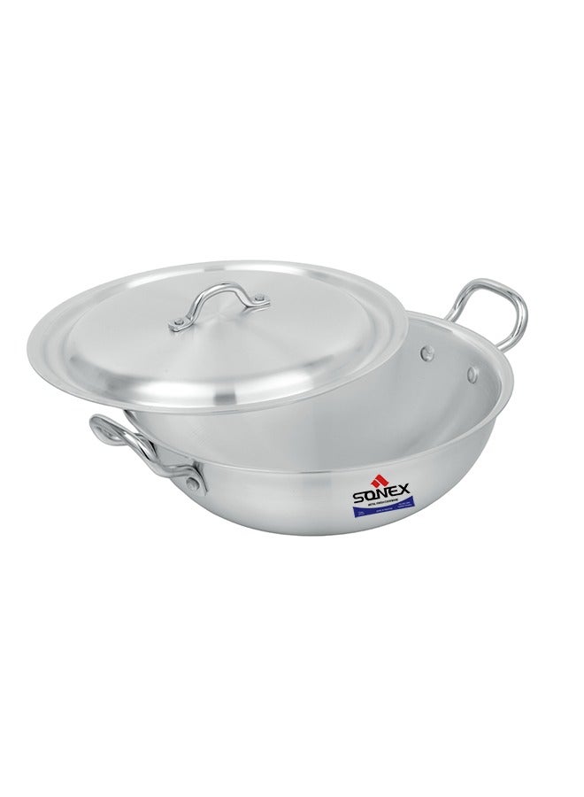 Sonex Traditional Round Karahi Aluminium Wok, Authentic Asian Cooking,  Long Lasting Durable Construction, Kitchen Essentials, Metal Finish,Generous Size (24 cm & 2.5 Ltr) - Image 3
