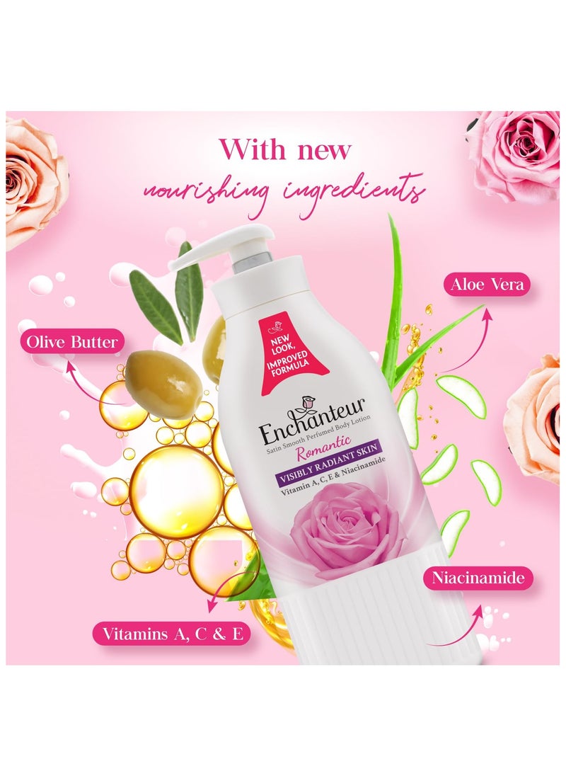 Enchanteur Satin Smooth- Romantic Lotion with Aloe Vera And Olive Butter For Satin Smooth Skin 500ml  - Image 2