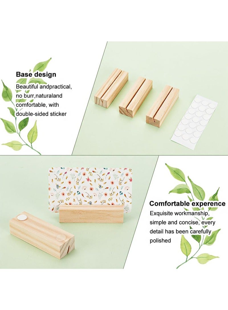 Aikanbo Wood Place Card Holders 10 pcs Double Side Display Mini Blackboard Table Number Stands Name Card Holder for Wedding Party Events Decoration Everyday Use - Image 4