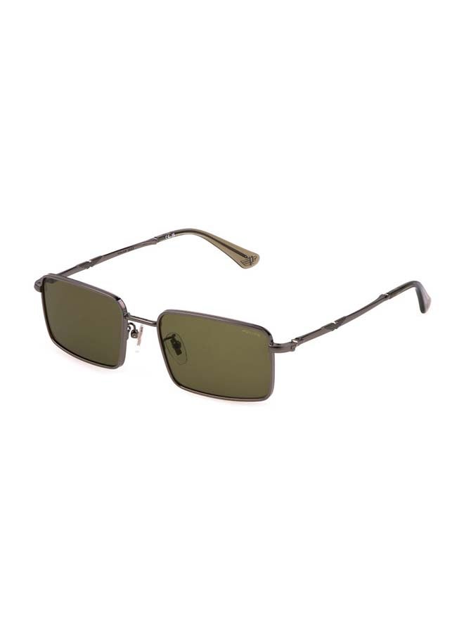 POLICE SPLL85 0568 54 Men's Rectangular Sunglass - Grey - Image 1