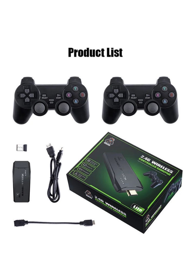 Game Console 4K HD Video Game Console 2.4G Dual Wireless Controller, Classic 64GB Retro TV Game Console 10000 Game Stick - Image 1