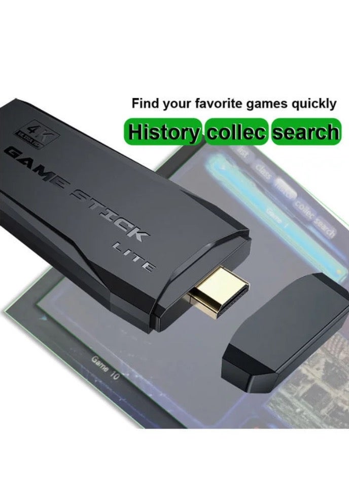 Game Console 4K HD Video Game Console 2.4G Dual Wireless Controller, Classic 64GB Retro TV Game Console 10000 Game Stick - Image 4