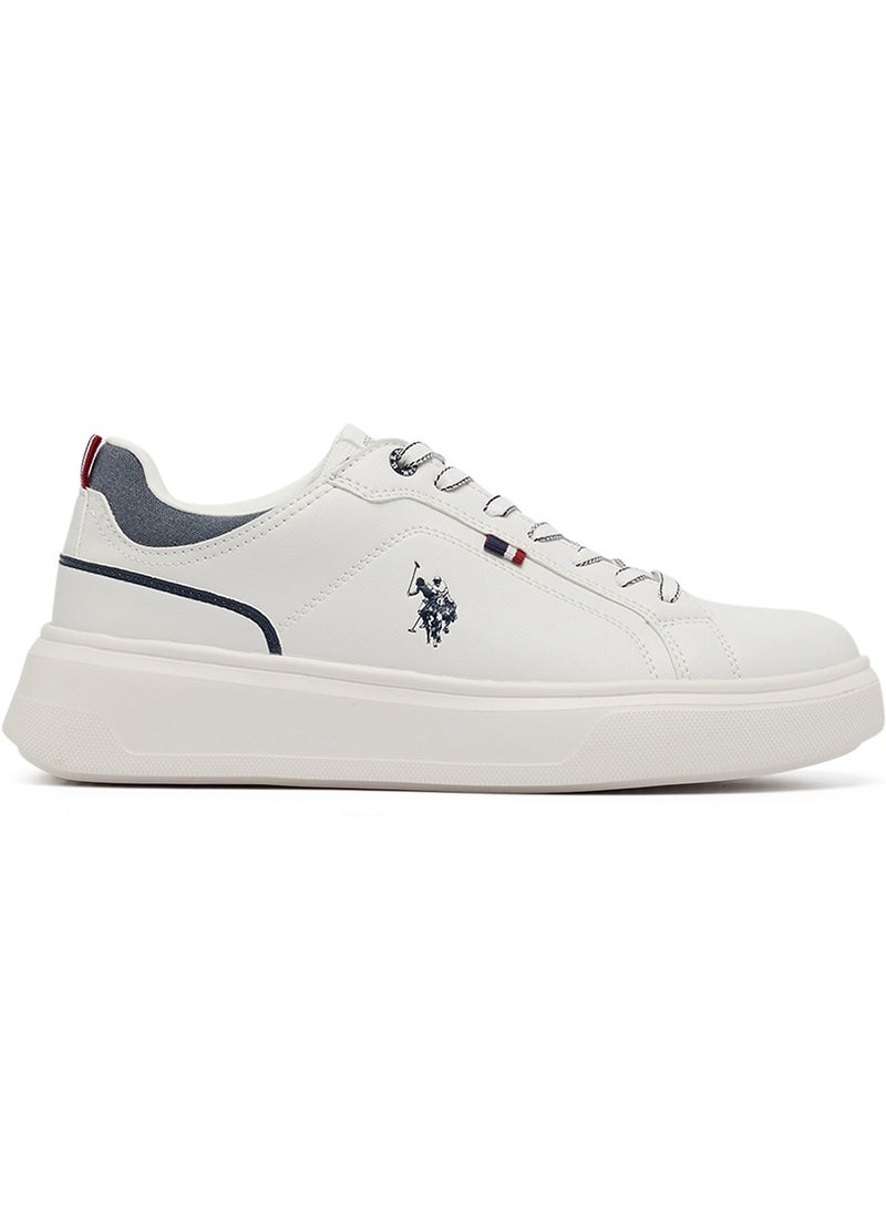 U.S. Polo Assn. Men's White Low-Top Sneakers - Lightweight Lace-Up Design  - Image 1