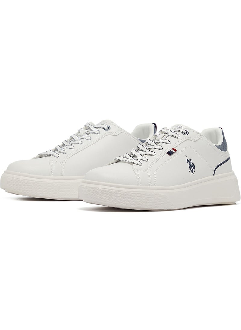 U.S. Polo Assn. Men's White Low-Top Sneakers - Lightweight Lace-Up Design  - Image 2