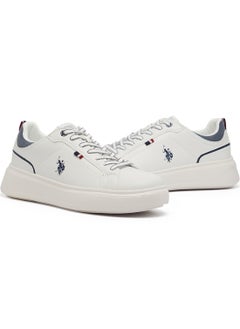 U.S. Polo Assn. Men's White Low-Top Sneakers - Lightweight Lace-Up Design  - Image 3