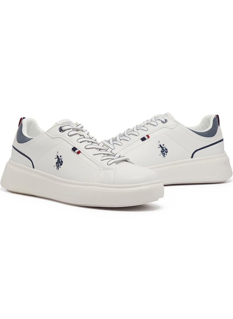 U.S. Polo Assn. Men's White Low-Top Sneakers - Lightweight Lace-Up Design  - Image 3