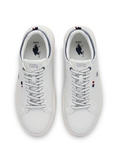 U.S. Polo Assn. Men's White Low-Top Sneakers - Lightweight Lace-Up Design  - Image 4