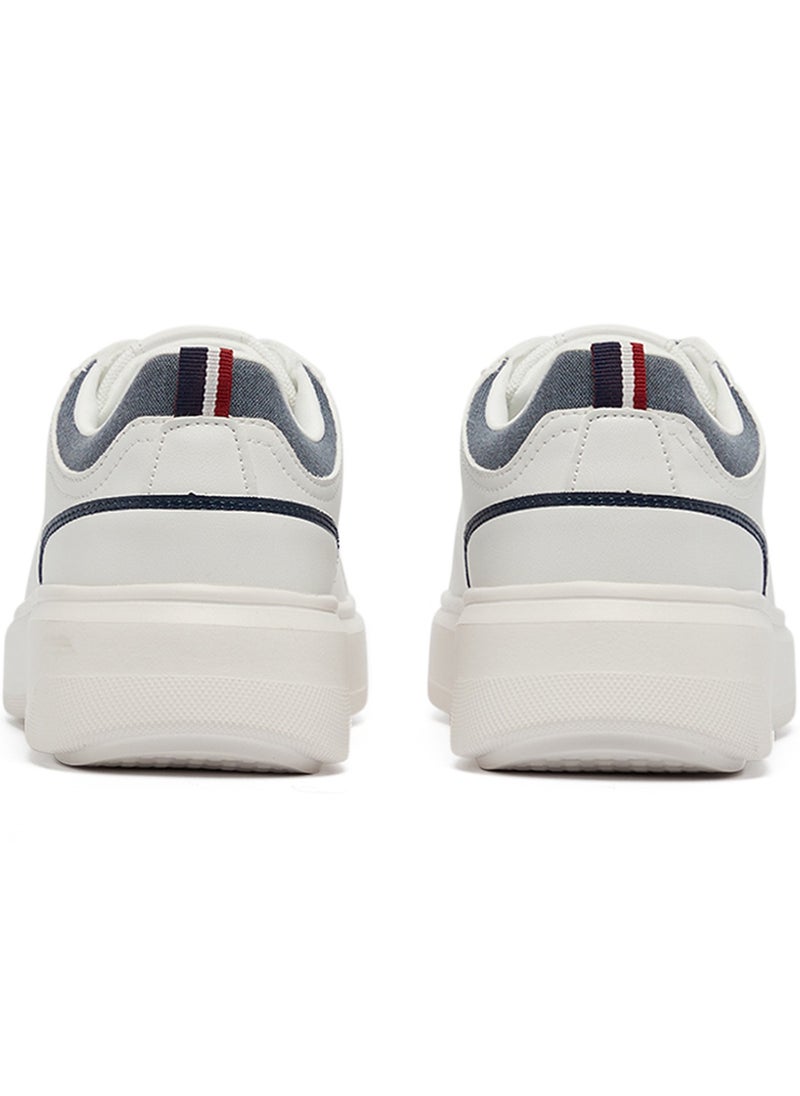 U.S. Polo Assn. Men's White Low-Top Sneakers - Lightweight Lace-Up Design  - Image 5