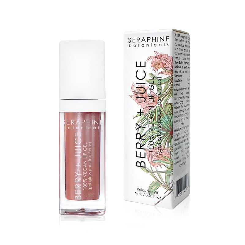 Seraphine Botanicals Seraphine Botanicals Berry  Juice  100 Vegan Lip Gel Tinted Gloss 020 fl oz Rose Currant