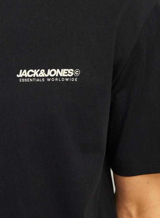 JACK & JONES Logo Print Crew Neck T-Shirt