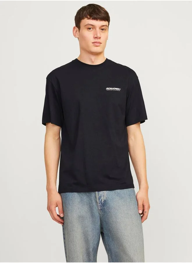 JACK & JONES Logo Print Crew Neck T-Shirt