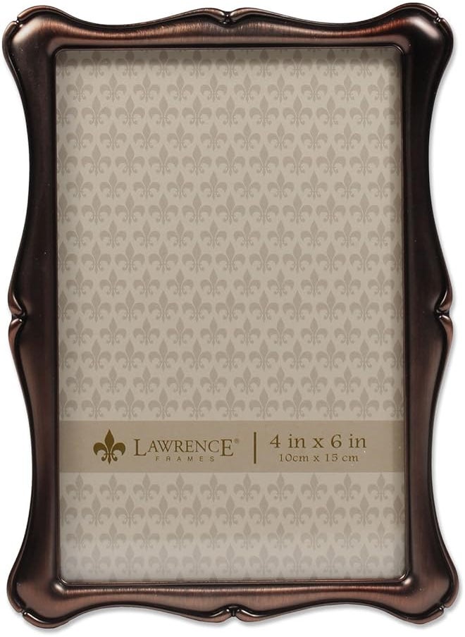 Lawrence Frames Frames 712146 4x6 Oil Rubbed Bronze Romance Picture Frame  - Image 1