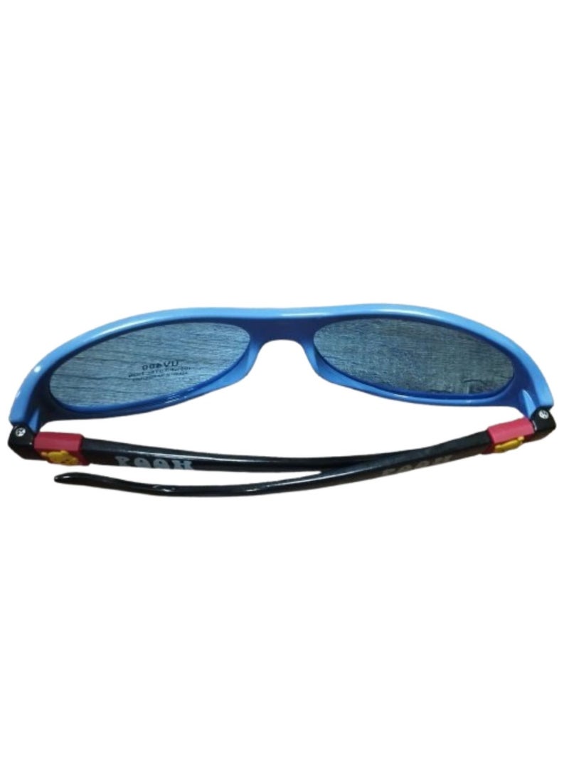 نظارات شمسية للأطفال بحماية من الأشعة فوق البنفسجية 400 مطبوعة باللونين الأزرق والأسود - Image 2