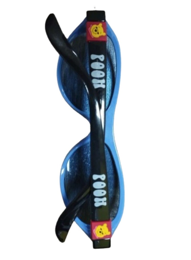 نظارات شمسية للأطفال بحماية من الأشعة فوق البنفسجية 400 مطبوعة باللونين الأزرق والأسود - Image 3