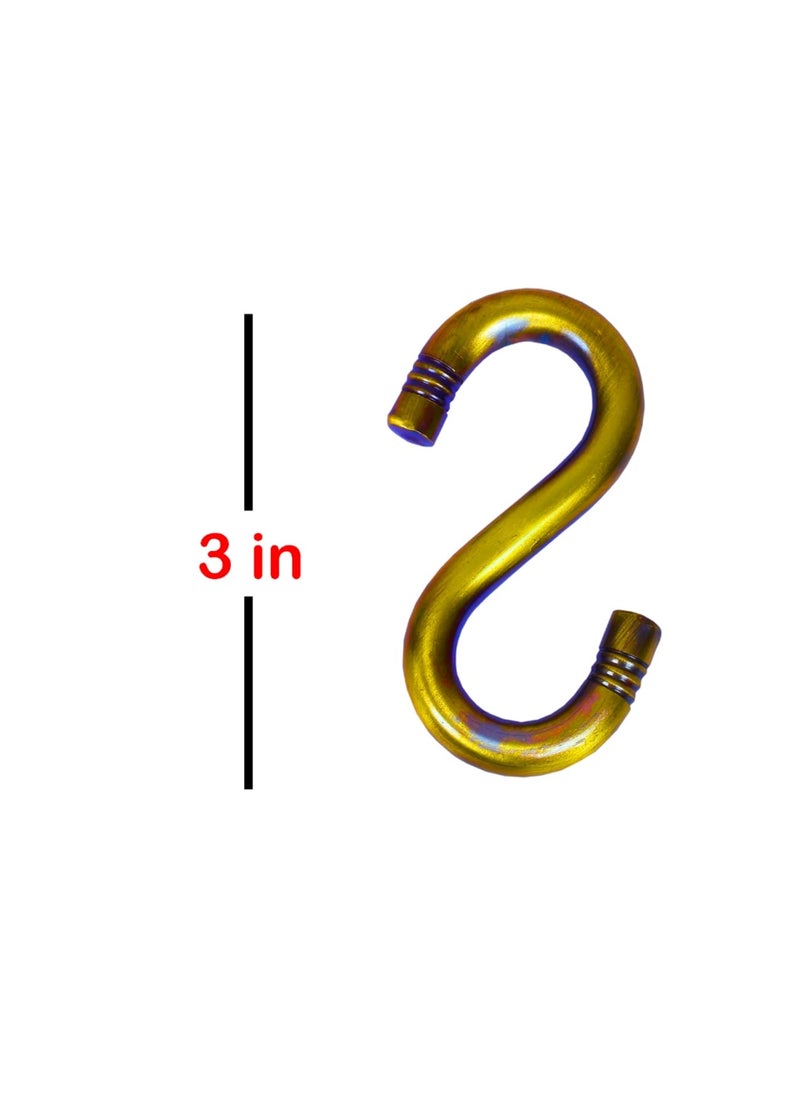 TRENDY CREATION HUB Trendy Creation Hub 7 Feet Steel Deluxe Design Antique Swing Chain Links Brass Jhula Hanging Hooks Pack of 4  - Image 5