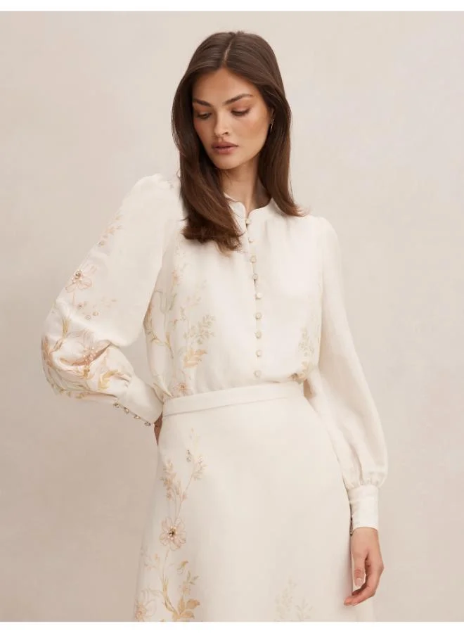 Forever New Parker Placement Print Top