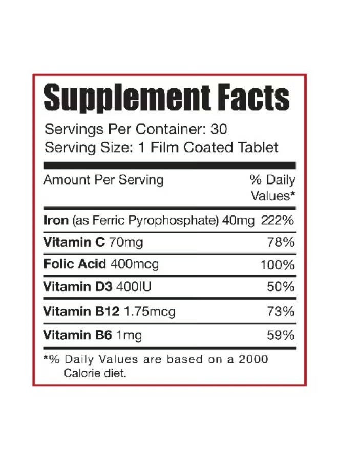 LIMITLESS Lipoferrex 30 tablets - Image 2