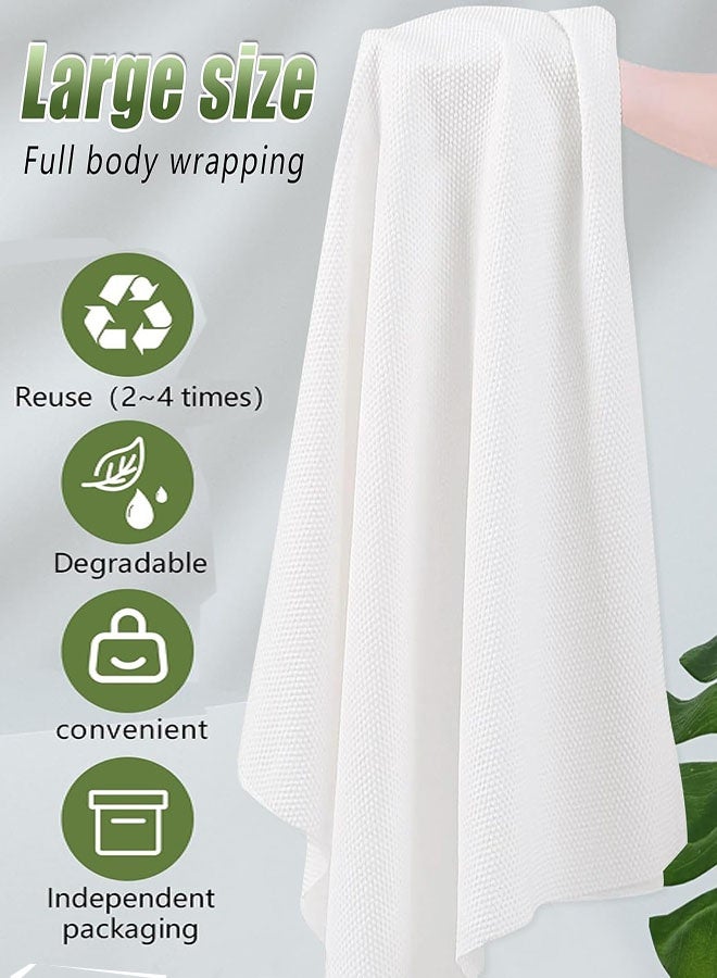 6-Pack Disposable Bath Towels, 55.1 x 27.5 inches Large Thick Travel Towels, Soft & Lightweight, Portable Camping Towel, for Hotel Camping Beach Swimming Gym Sauna Spa, Personal Care Pet Towels - Image 2