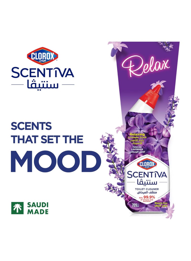 Clorox Bleach Liquid Original Scent And  Scentiva Toilet Cleaner Tuscan Lavender 3.78L + 709ml - Image 4