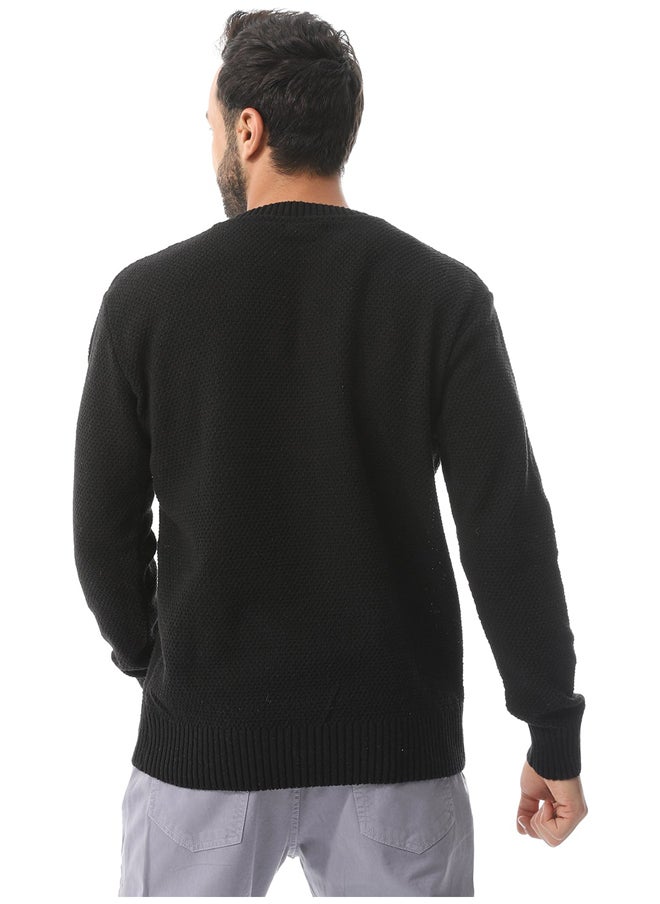 Andora Round Collar Slip On Pullover_Black  - Image 5