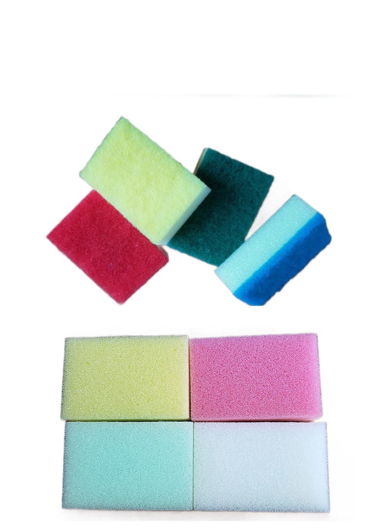 Rainbow dishwashing Sponge 10 pcs multiple color - Image 2