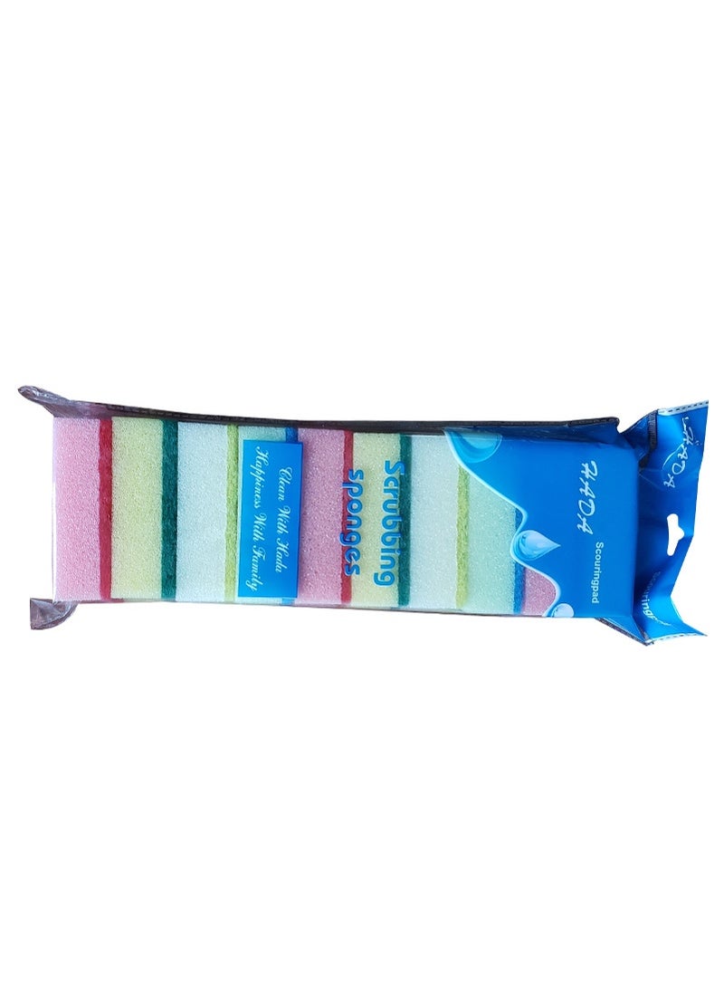 Rainbow dishwashing Sponge 10 pcs multiple color - Image 5