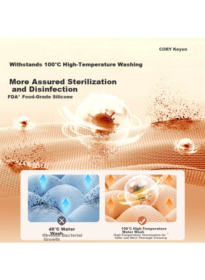 Cory Children's Pillow Baby Infant Student Washable Breathable Silicone Pillow 1-3-6-12 Years 2.5cm Pink - Image 3