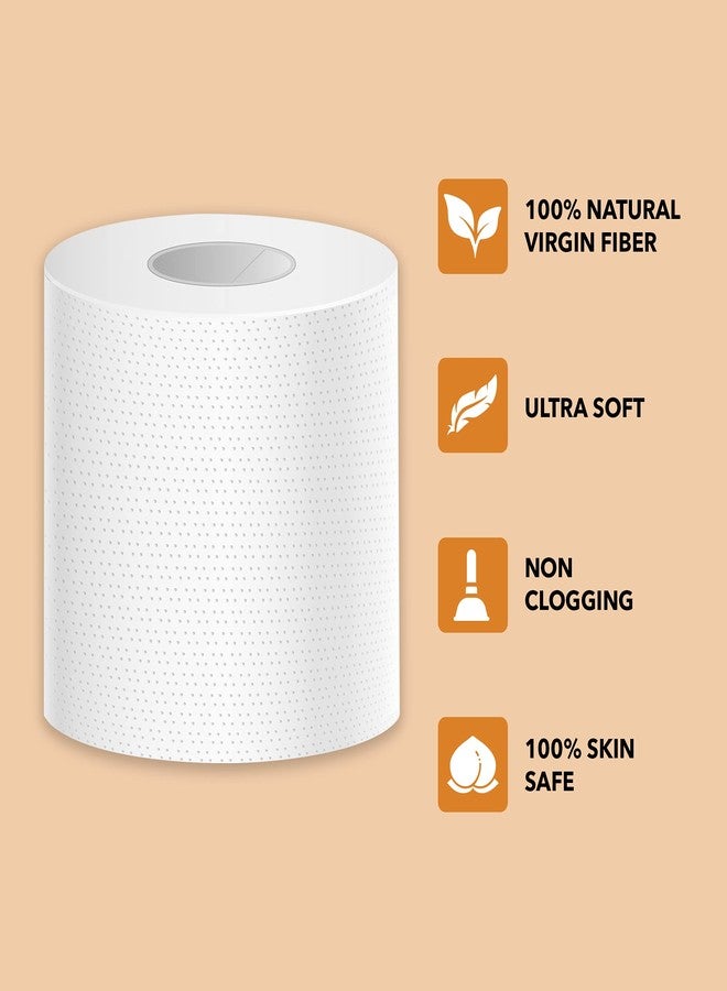 Mondo Toilet Roll Tissue (2 Ply, 250 Pulls) | Pack of 12 Rolls | 100% Skin Safe FDA Approved, OBA Free | Septic-Safe Bath Tissue | Compatible with All dispensers | Toilet Tissue Paper Roll - Image 2