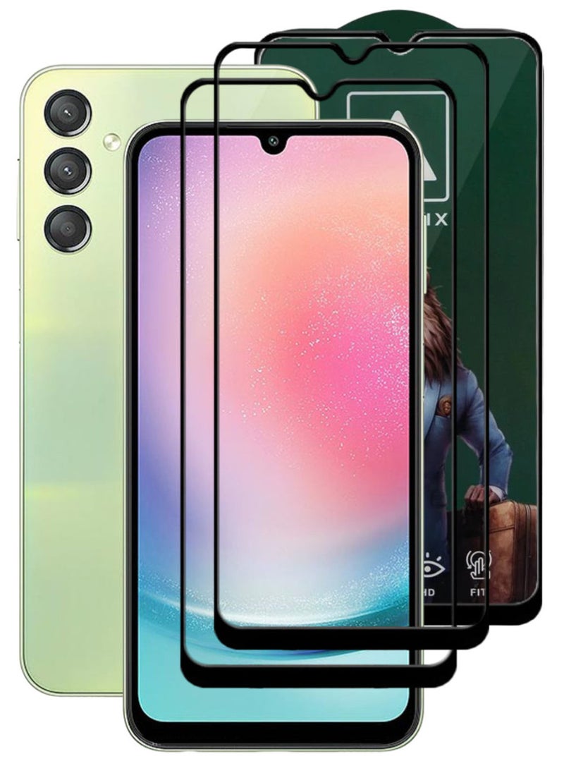 ACLIX 2 Pieces Antistatic ESD Dustproof Premium Quality High Definition Tempered Glass Screen Protector Designed For Samsung Galaxy A24 4G - Image 1