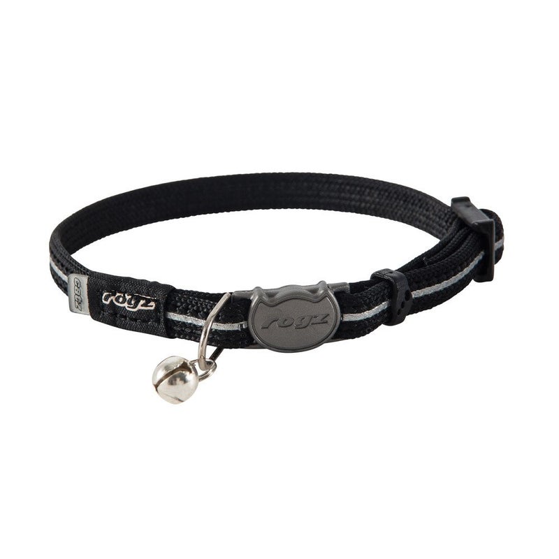 Rogz Catz AlleyCat Extra Small 5/16" Breakaway Reflective Kitten Collar, Black Reflective - Image 5