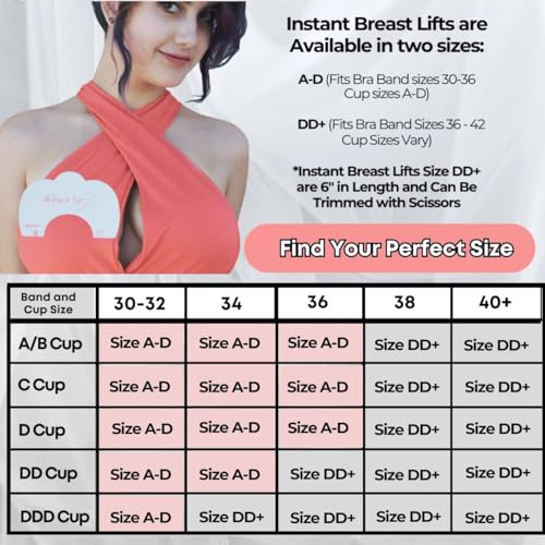 Bring It Up Instant Breast Lift-Boob Tape/Sticky Bra - Cup Sizes A-D, 8 Pairs - Works Great with Backless Bra or Strapless Bra/Waterproof BoobTape - Image 3