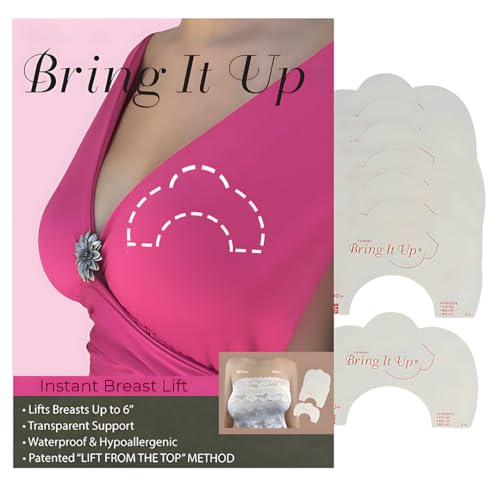 Bring It Up Instant Breast Lift-Boob Tape/Sticky Bra - Cup Sizes A-D, 8 Pairs - Works Great with Backless Bra or Strapless Bra/Waterproof BoobTape - Image 1