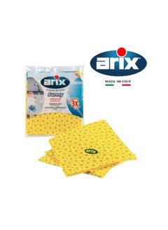 arix Arix Sunny Yellow Multipurpose Soft Cloth – Premium Quality for Versatile Cleaning-3PCS 