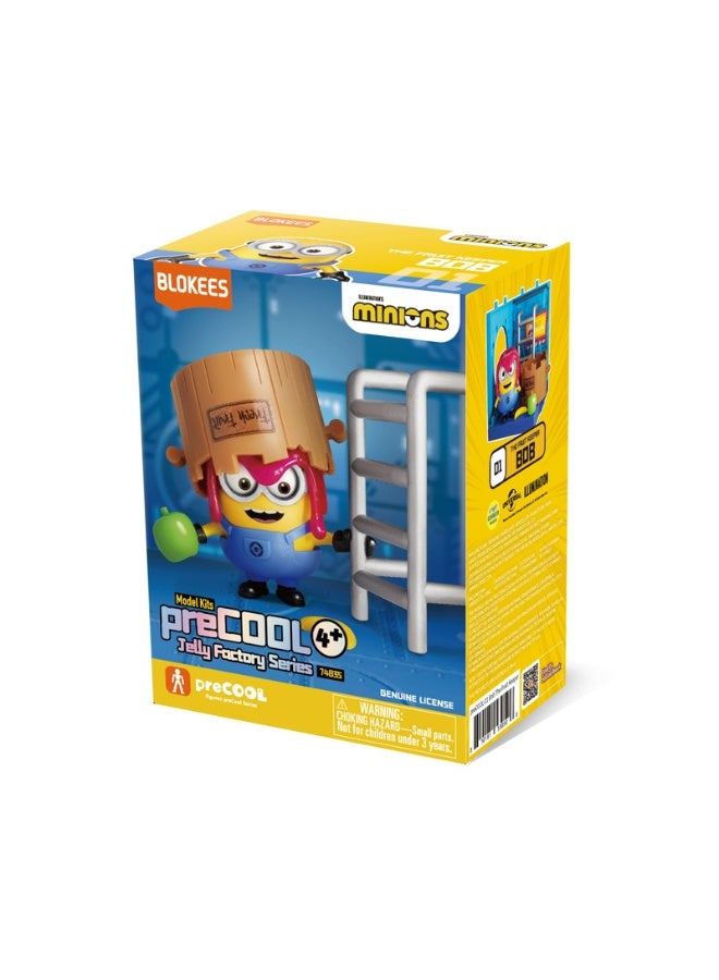 BLOKEES PreCool Minions Jelly Factory Series – Bob the Fruit Keeper & Stuart the Builder | Buildable Minions Model Kits with Fun Accessories | Collectible STEM Construction Toys for Kids Ages 4+ - Image 2