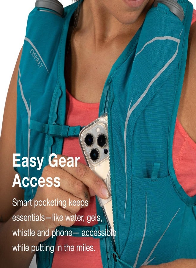 OSPREY سترة ترطيب للركض للنساء أوسبري دينا LT مع زجاجات هيدروليك الناعمة، كاكي وردي، متوسط - Image 4
