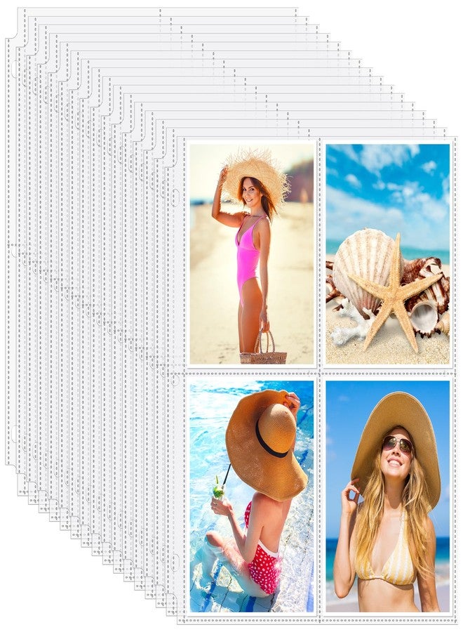 Feifeiya 150 Pack 3.5 x 5 Photo Sleeves for 3 Ring Binder(for 1200 Pictures) archival Photo Page Protectors Holds Clear Plastic Refill Pages Plastic Album Refill Pages - Image 1