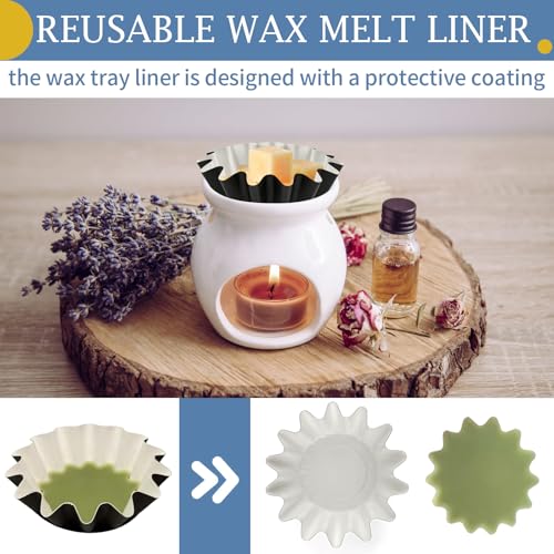 PEASUG 50 Pcs Wax Melt Liners, Wax Melt Warmer Liners, Leakproof & Reusable Wax Melt Cups for Wax Burner, Wax Melters, Candle Warmers, Scented Wax, Plug Warmers, Electric Wax Warmers - Image 5