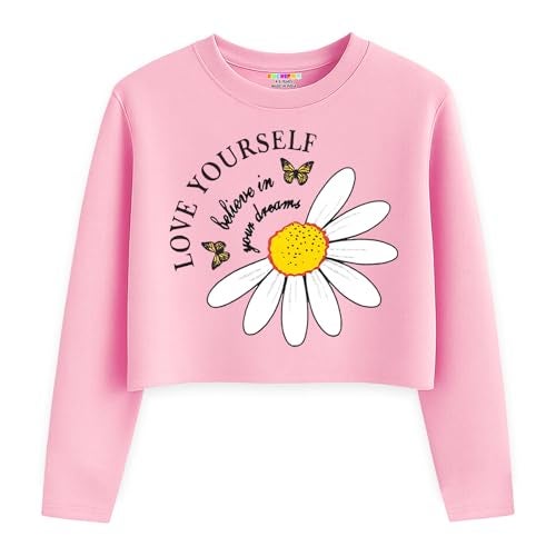 Kuchipoo Girls Crop Top Cotton T-Shirts (KUC-TSHRT-612, 13-14 Years, Multi-Colored) - Image 3