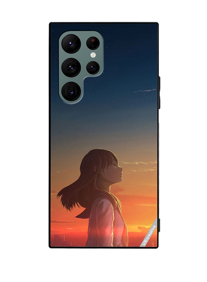 VR CREATIVE Protective Case Cover For Samsung Galaxy S22 Ultra 5G Girl1 Design Multicolour - Image 1