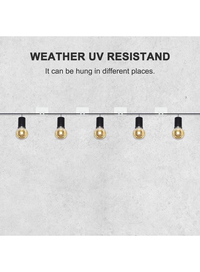 xozgdovg 100pcs Lamp String Lights Hooks No Punch Hooks Patch Shelf Snap Clip Transparent Sticky Hooks  - Image 4