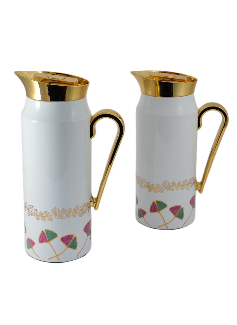 Home Maker - 2-Piece Thermal Flask Set – 0.75L & 1L – Stainless Steel Exterior with Inner Glass Insulation - Image 1