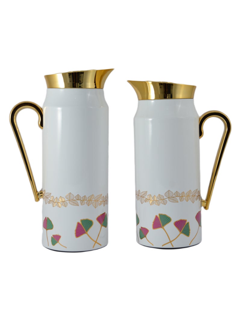 Home Maker - 2-Piece Thermal Flask Set – 0.75L & 1L – Stainless Steel Exterior with Inner Glass Insulation - Image 1