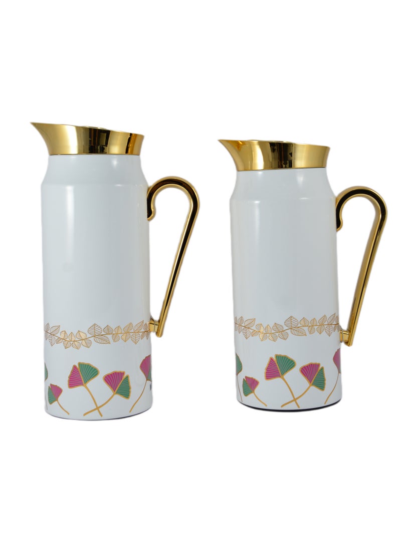 Home Maker - 2-Piece Thermal Flask Set – 0.75L & 1L – Stainless Steel Exterior with Inner Glass Insulation - Image 1