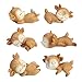 KEYUM 6 Pack Deer Figurines Cake Topper Woodland Animal Doe Fawn Desktop Decoration Cute Miniature Statue Party Ornaments for Baby Shower Birthday Anniversary - Image 4