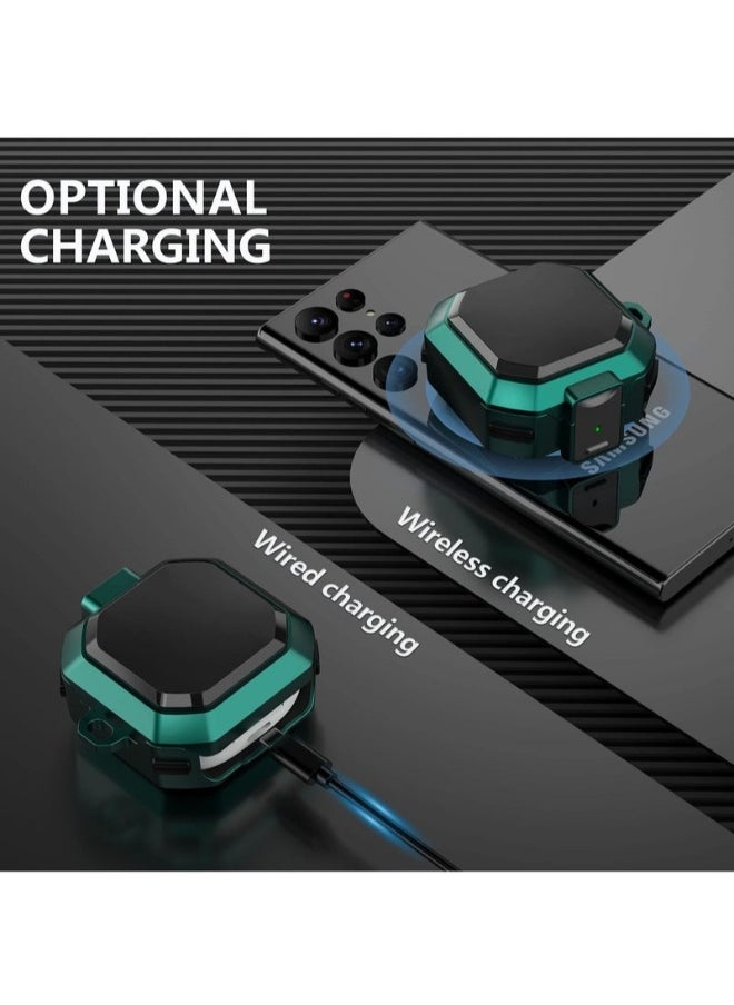 NIBEMINENT - Compatible with Samsung Galaxy Buds 2 Pro Case 2022 /Galaxy Buds 2 Case 2021/Galaxy Buds Pro Case 2021/Galaxy Buds Live Case 2020 /In-Ear Shockproof Case with Carabiner and Safety Lock - Image 1