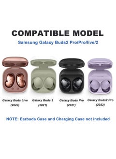 NIBEMINENT Compatible with Samsung Galaxy Buds 2 Pro Case 2022 /Galaxy Buds 2 Case 2021/Galaxy Buds Pro Case 2021/Galaxy Buds Live Case 2020 /In-Ear Shockproof Case with Carabiner and Safety Lock  - Image 2