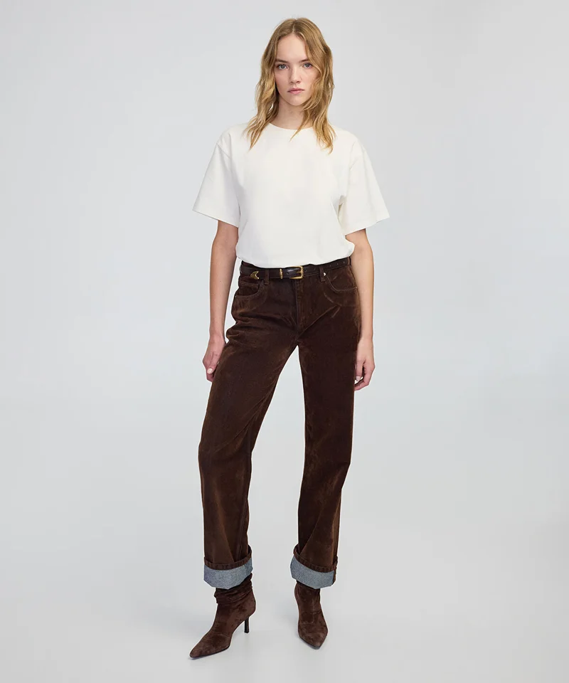 ابيكول Flocked Wide-Leg Jeans
